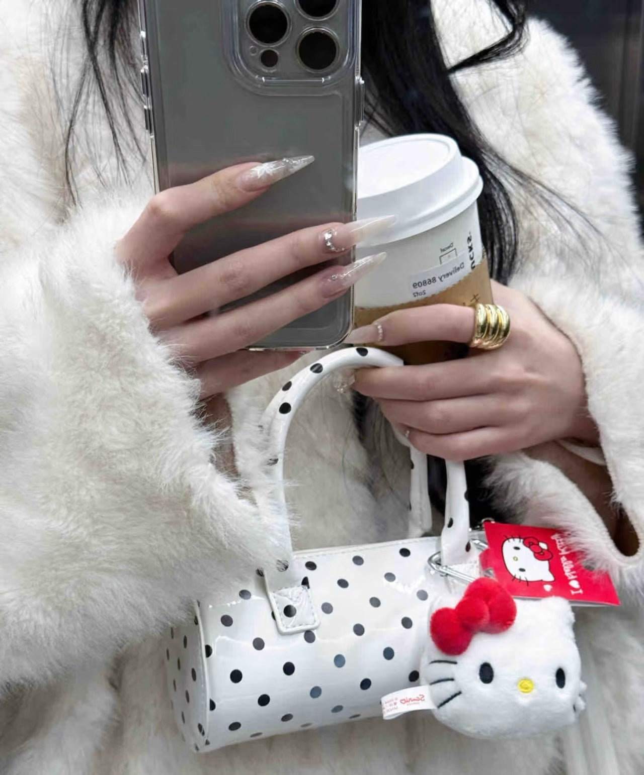 [cn | pre-order] luoluoroom polka dot cake hobo bag (mini)