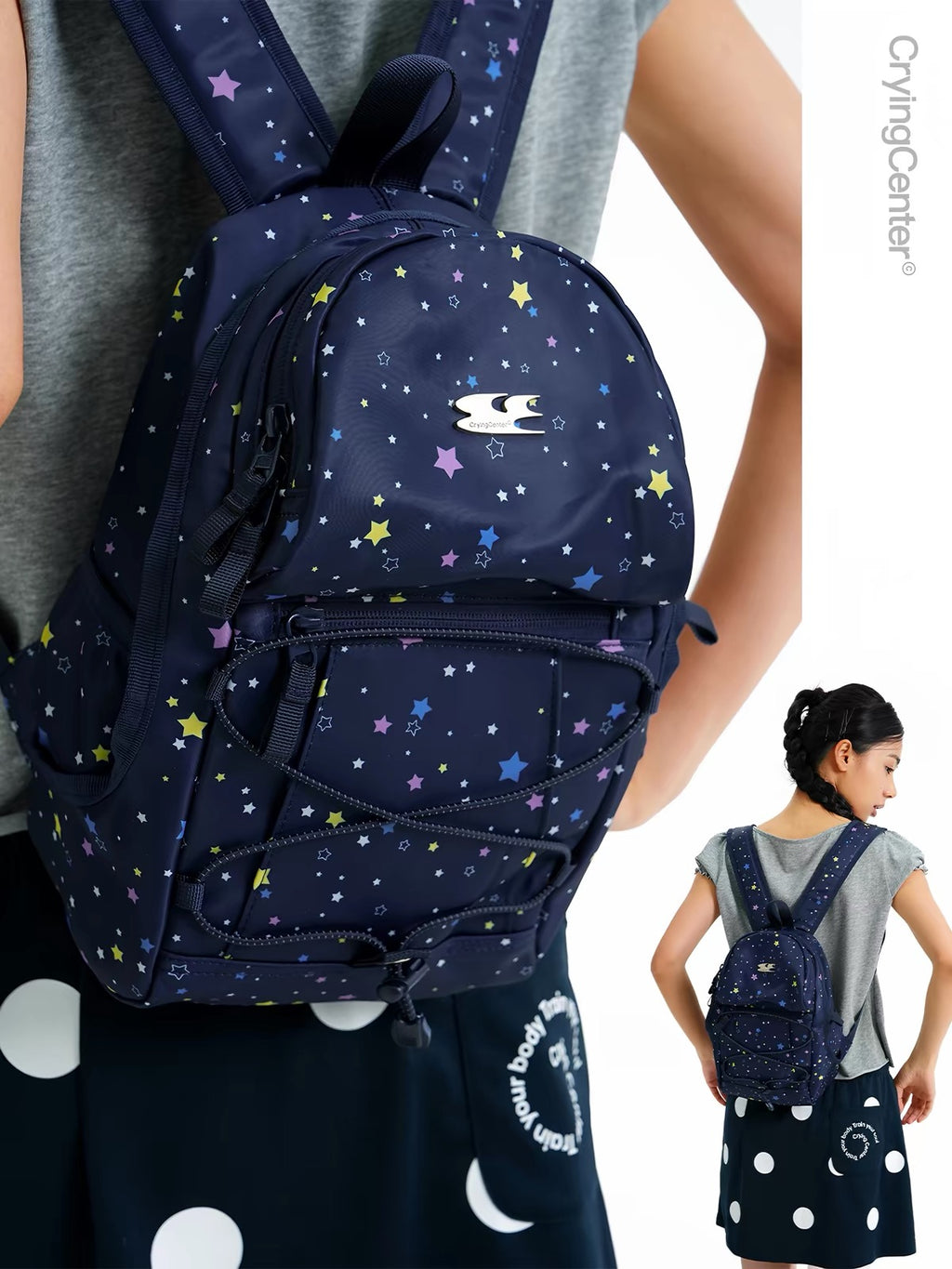 [cn | pre-order] crying center mini backpack - star pattern