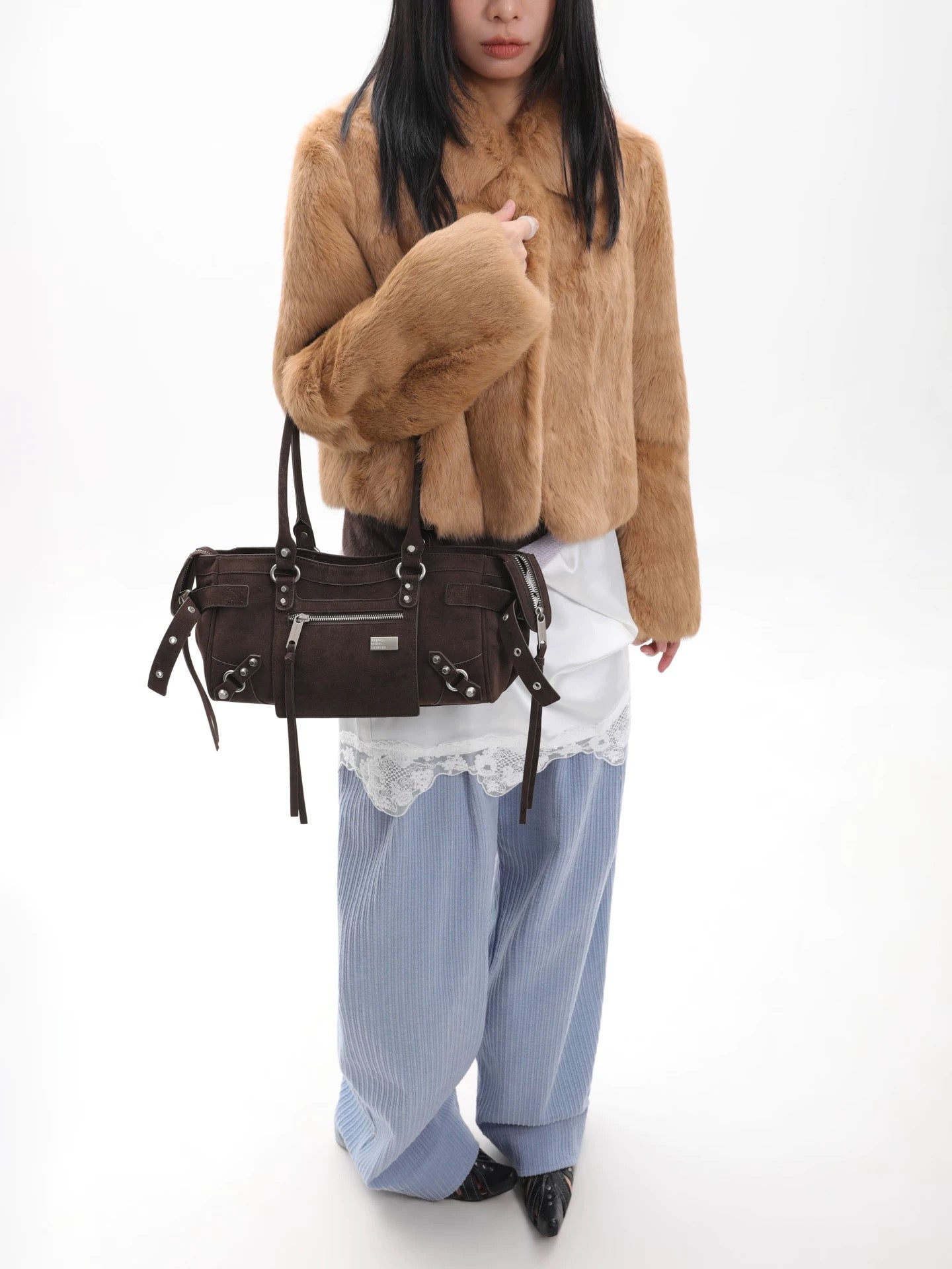 [cn | pre-order] jandress horricks rivet underarm motorcycle shoulder bag