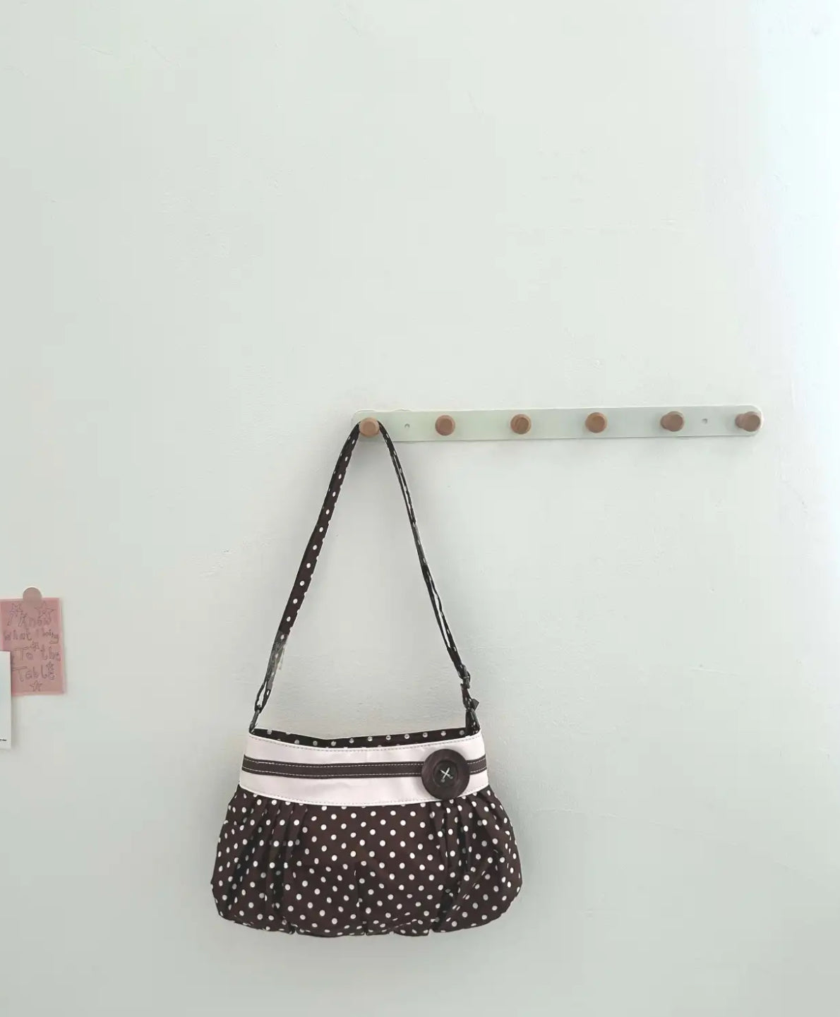 [cn | pre-order] polka dot bubble balloon button shoulder hobo bag