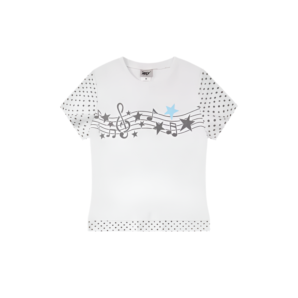 [NELY] musical notes shirt