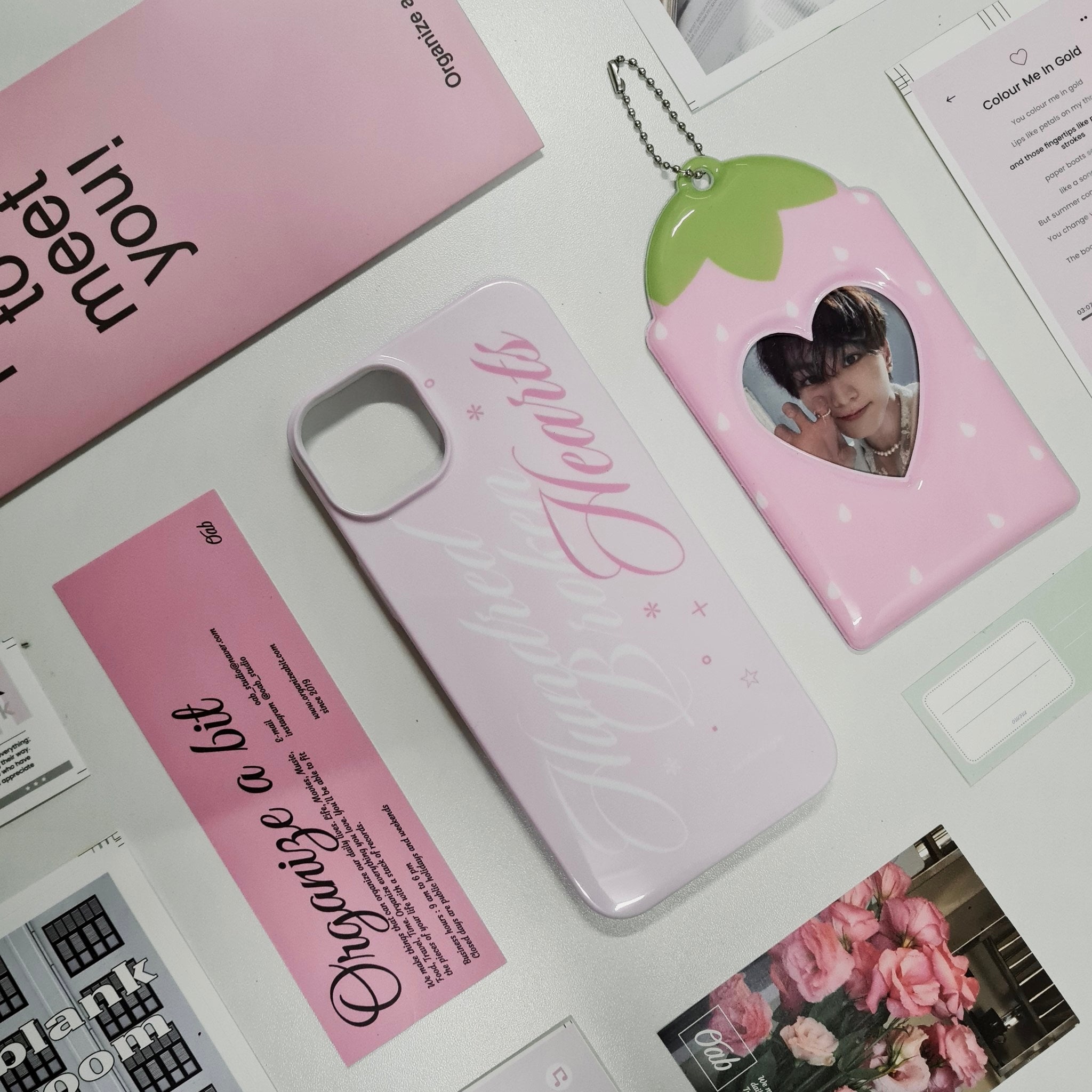 <madewithope | enhypen romance untold> hundred broken hearts hard shell phone case