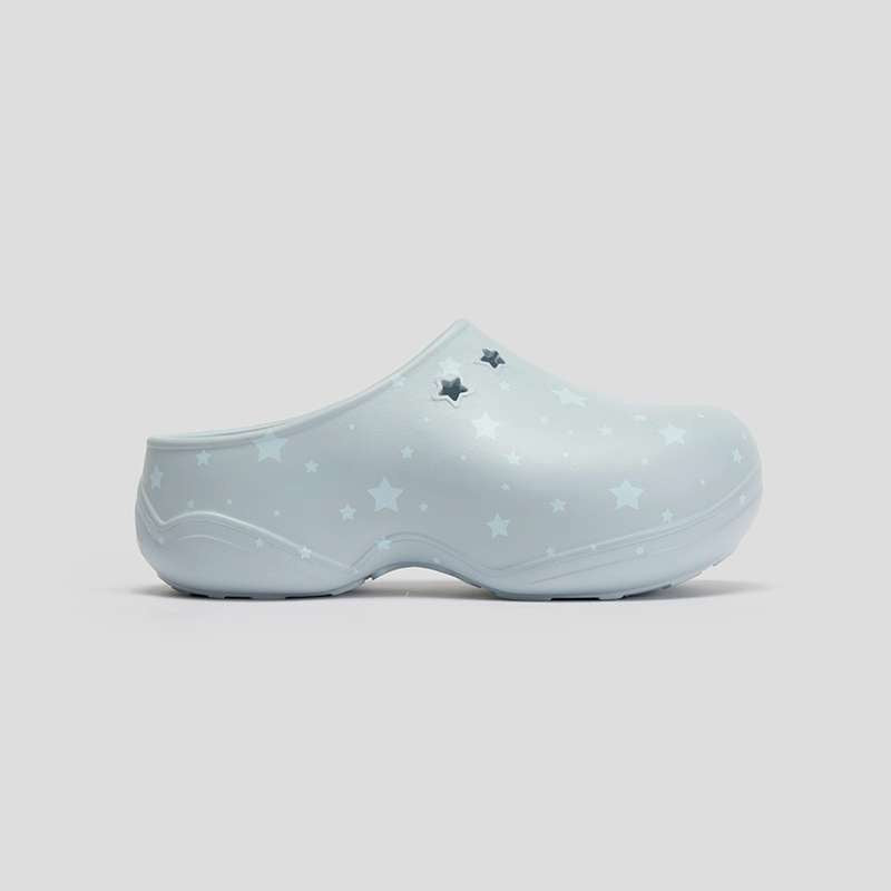 [cn | pre-order] goodbai goodees star fluffy clogs mules slip on shoes