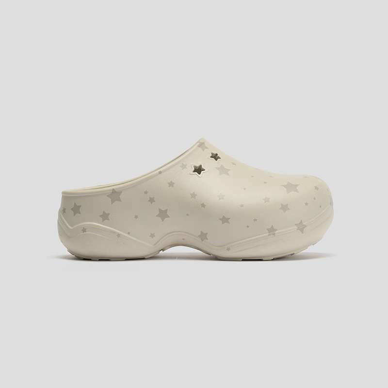[cn | pre-order] goodbai goodees star fluffy clogs mules slip on shoes