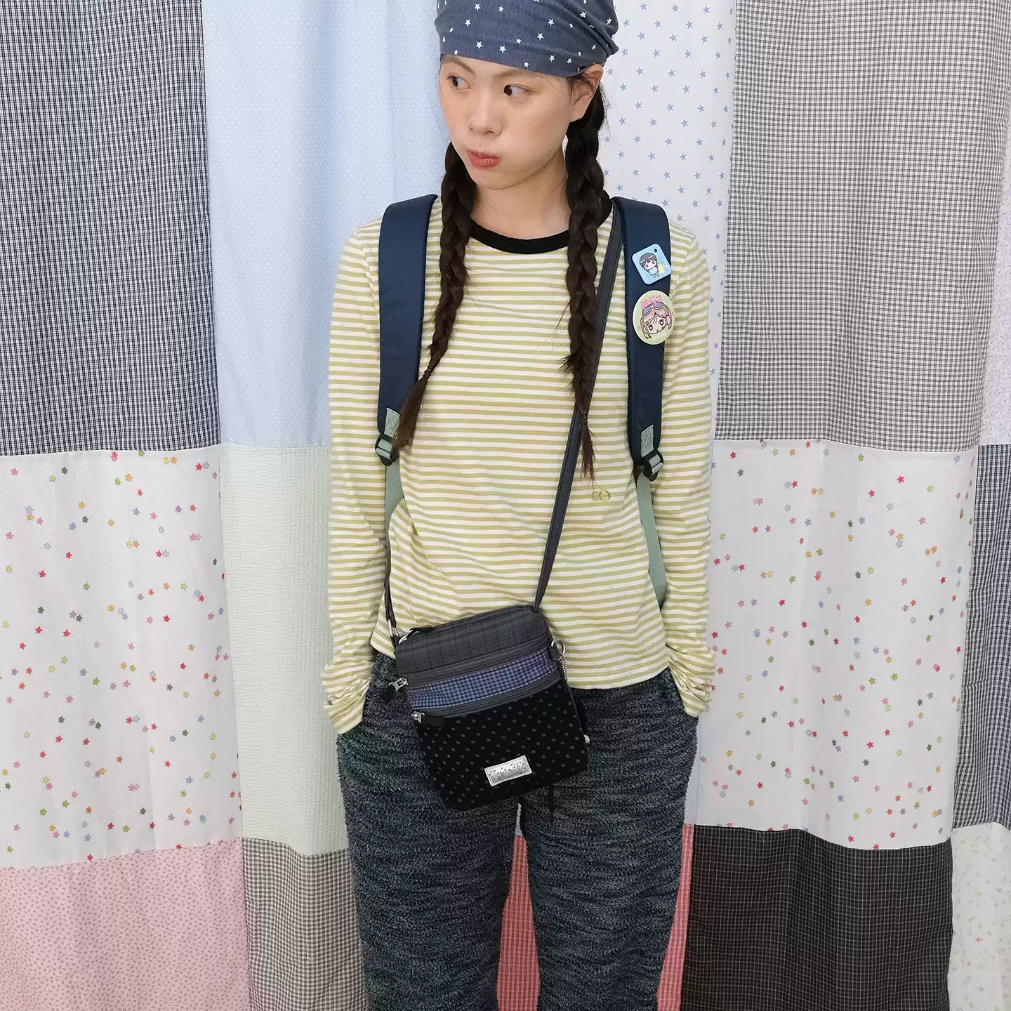 [cn | pre-order] 3egiz patchwork crossbody bag