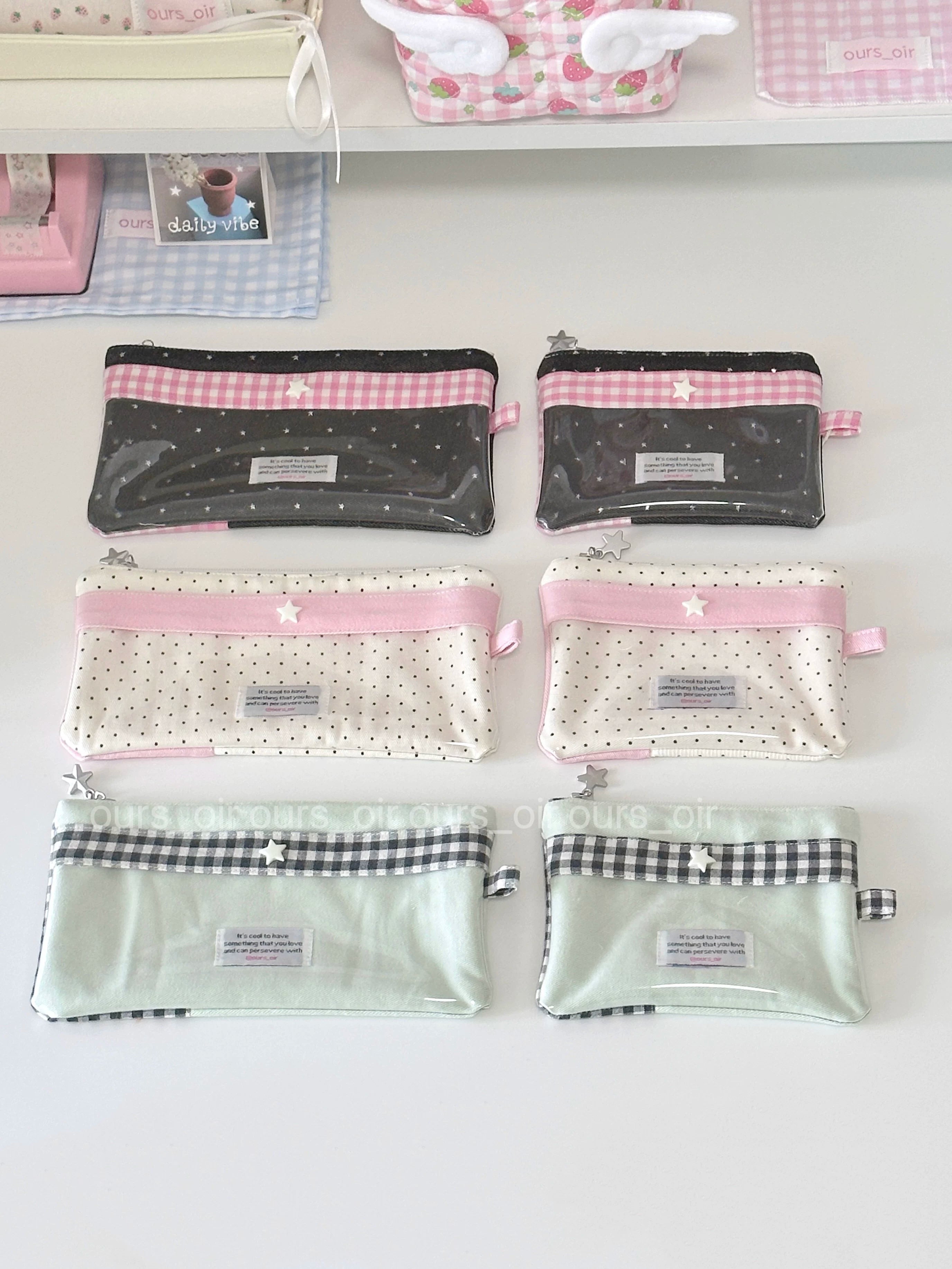 [cn | pre-order] ours_oir pattern pvc pouch