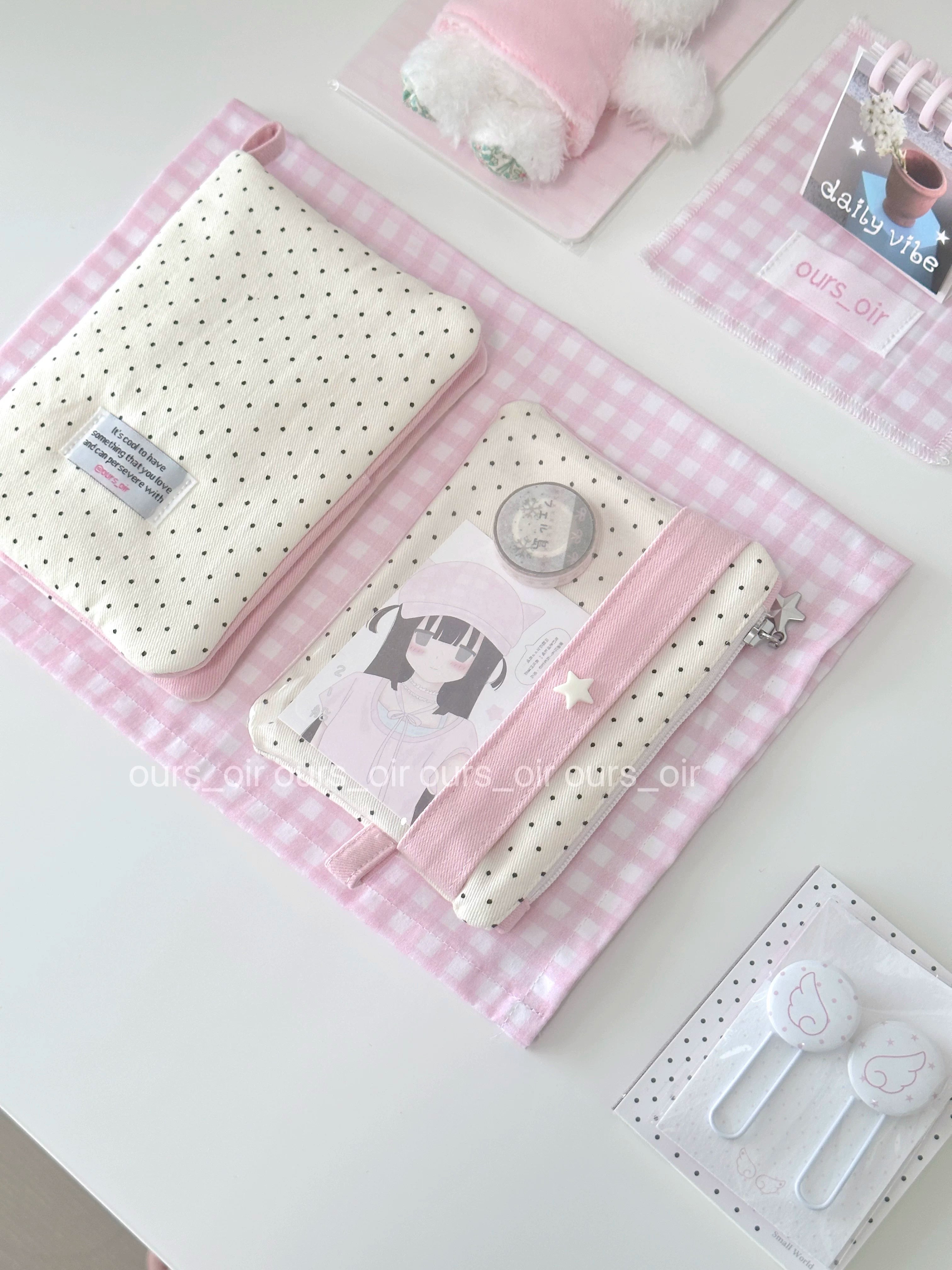 [cn | pre-order] ours_oir pattern pvc pouch
