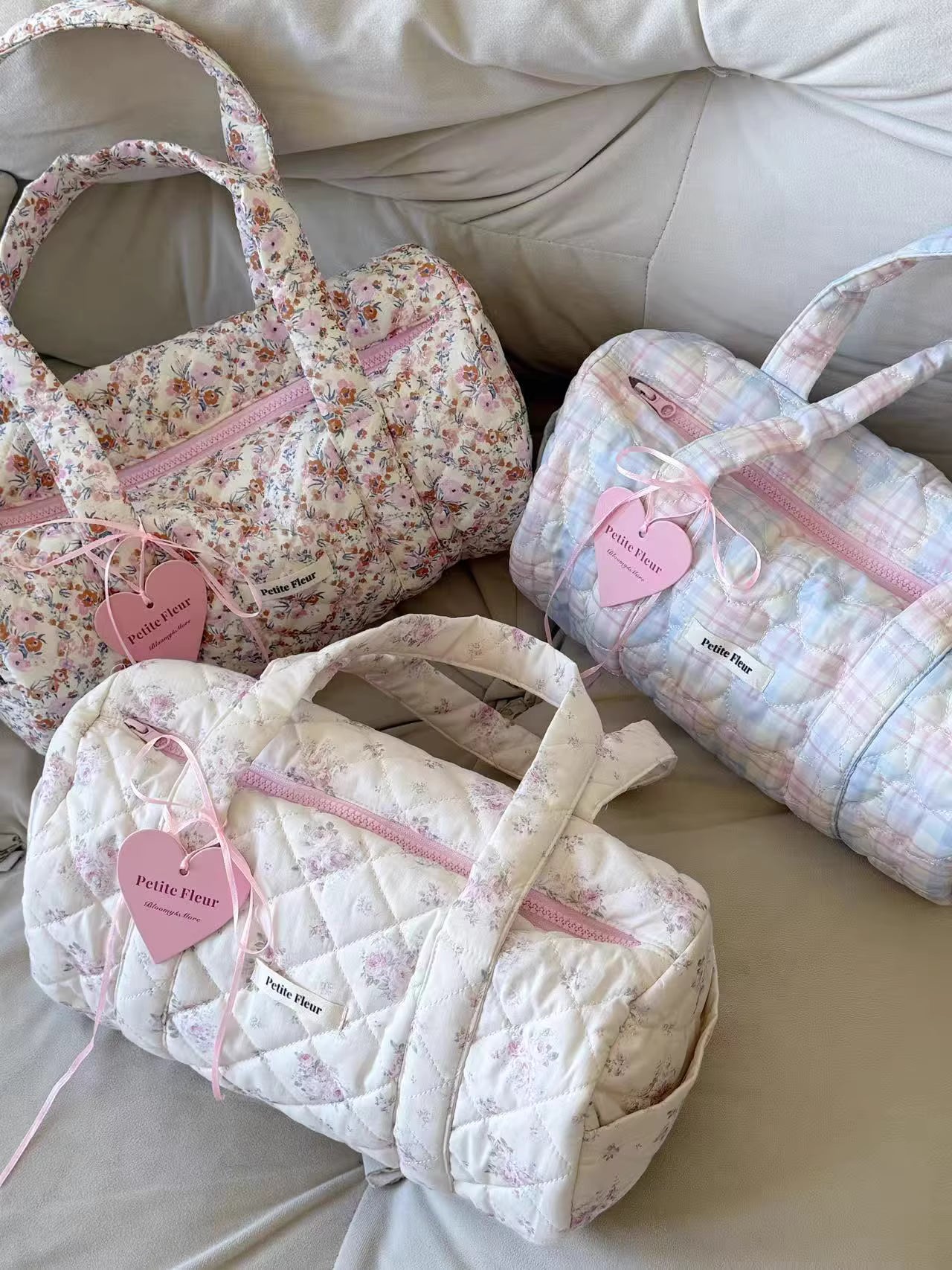 [cn | pre-order] petite fleur floral puff tote shoulder bag