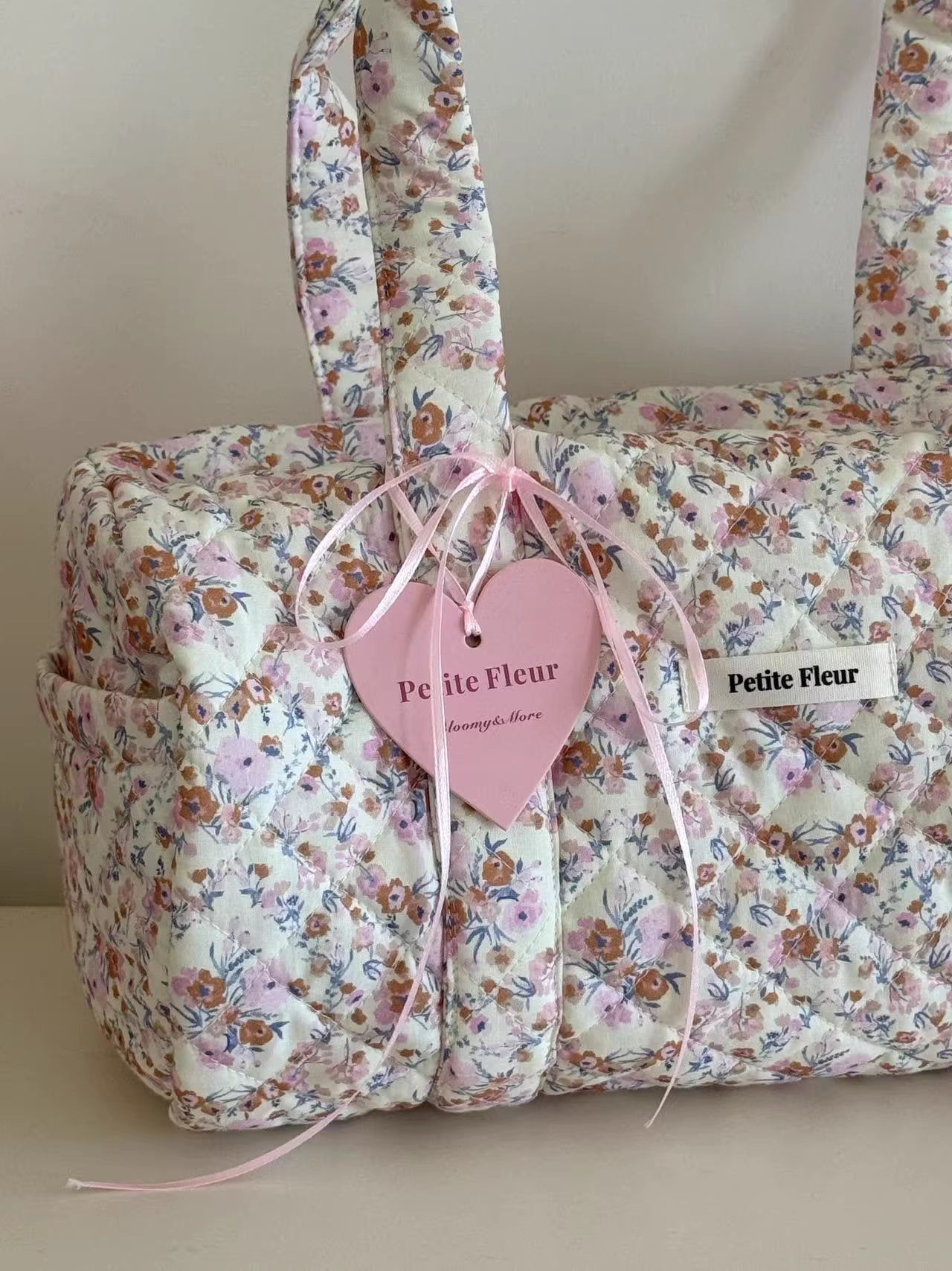 [cn | pre-order] petite fleur floral puff tote shoulder bag