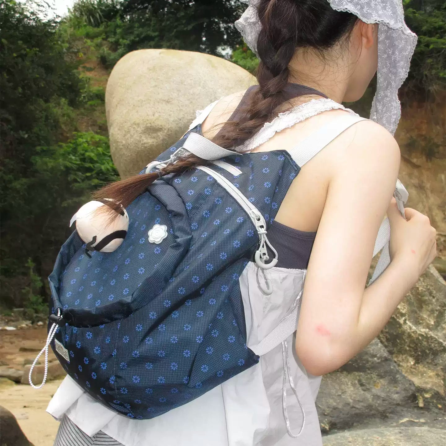 [cn | pre-order] 3egiz patchwork polkadot foldable backpack