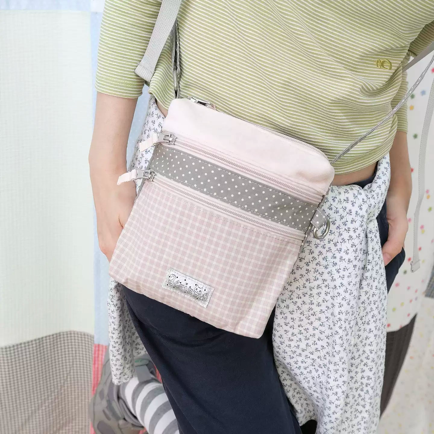 [cn | pre-order] 3egiz patchwork crossbody bag