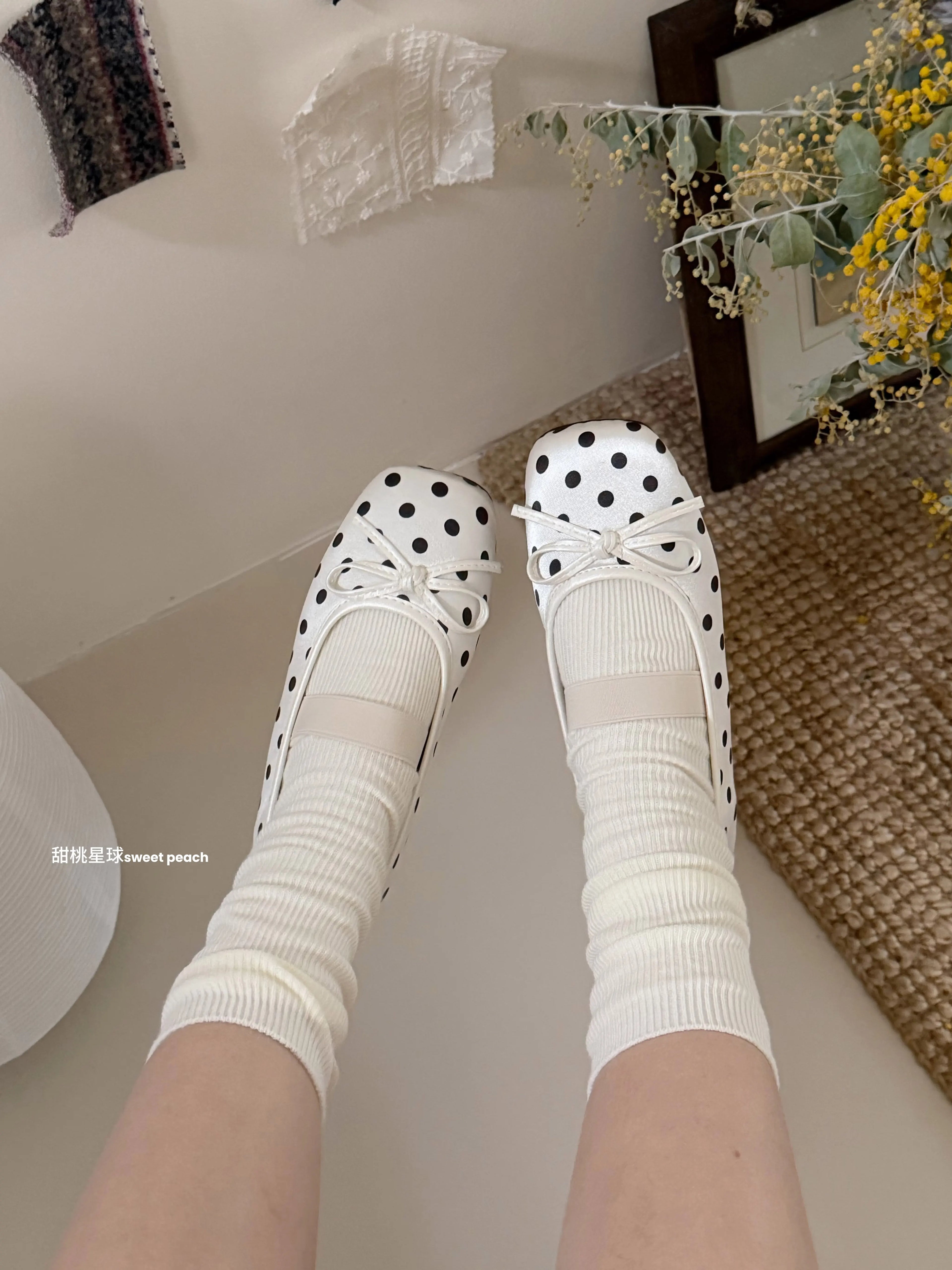 [cn | pre-order] polka dot mary janes shoes