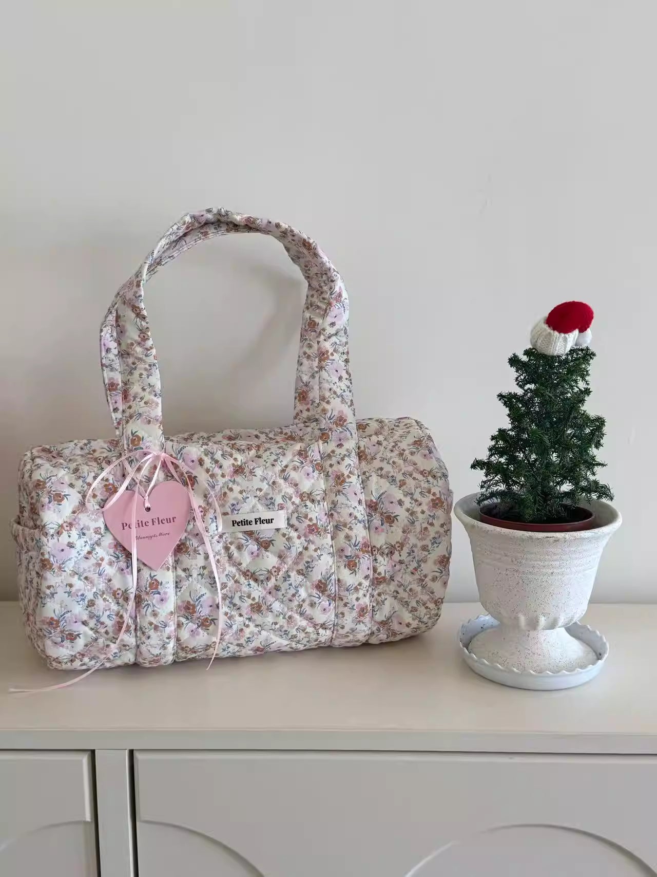 [cn | pre-order] petite fleur floral puff tote shoulder bag