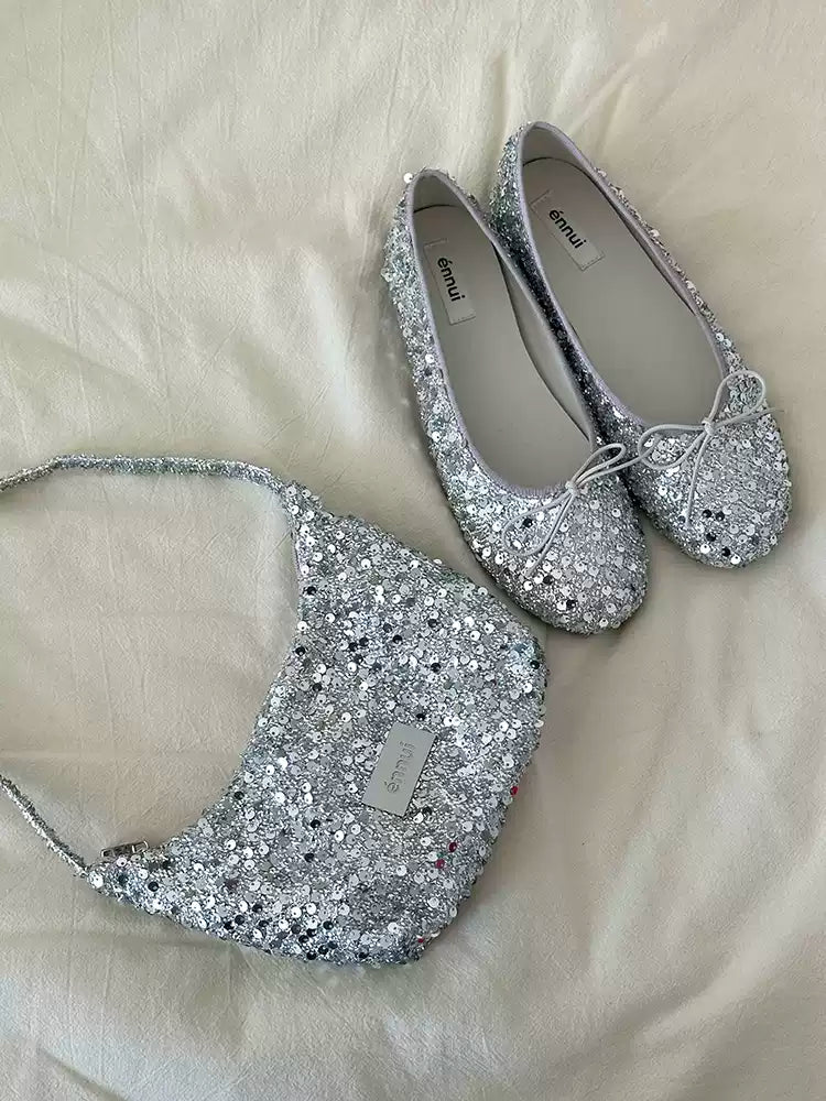 [cn | pre-order] ennui sequin hobo shoulder bag