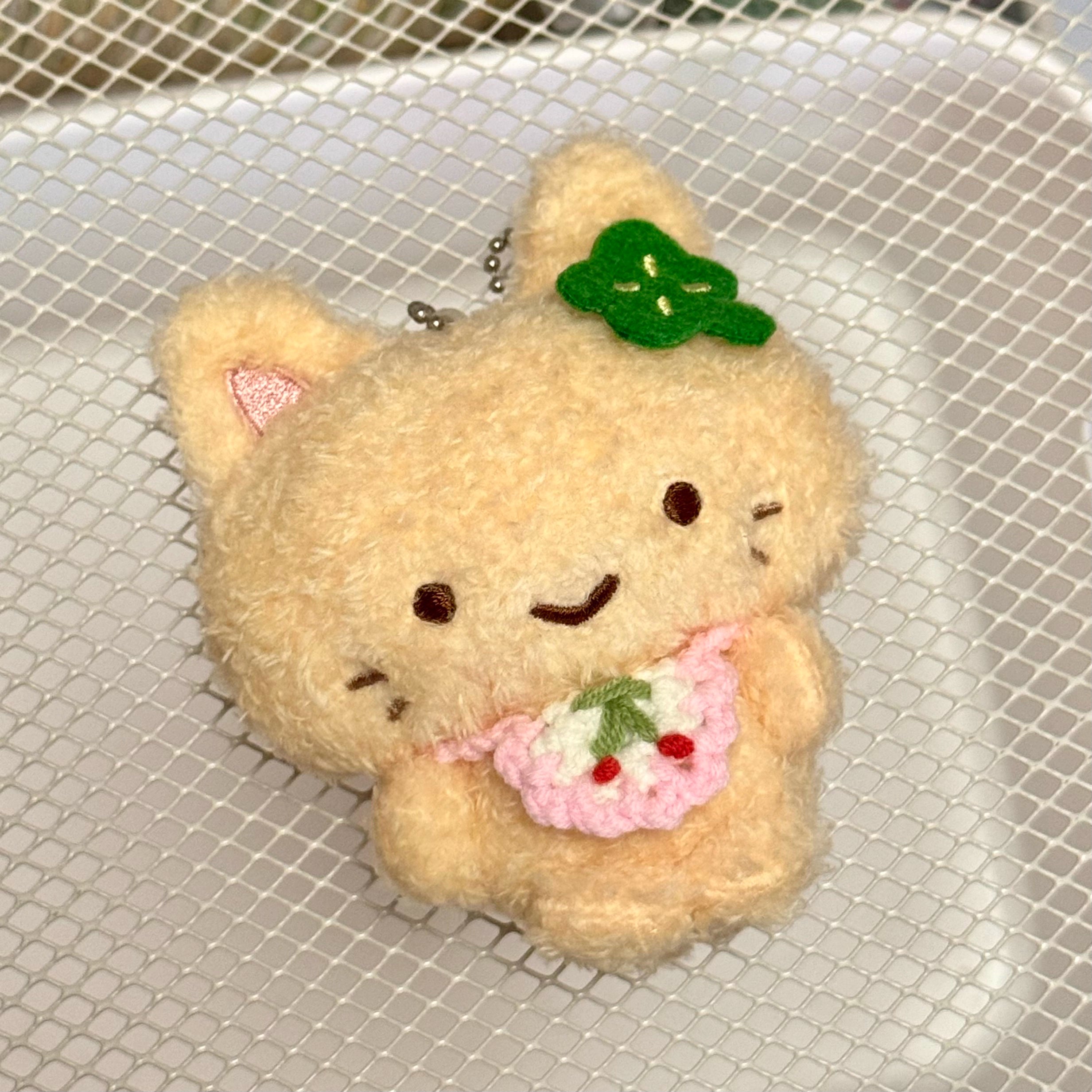 [cn | pre-order] nosleeppark lucky orange cat 10 cm plush keyring
