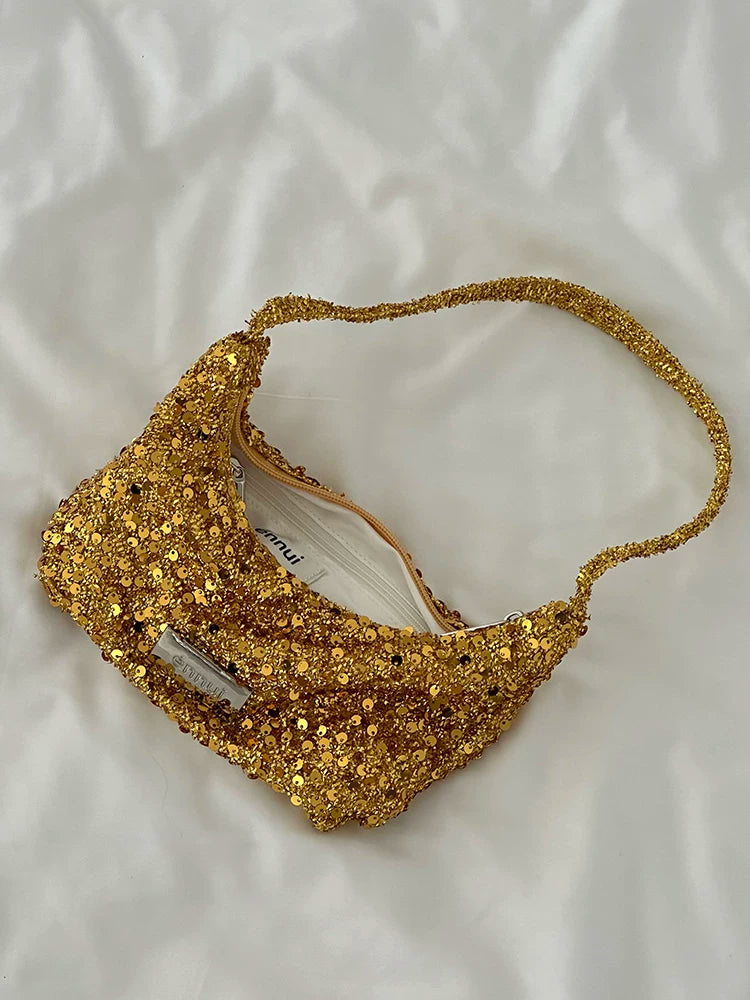 [cn | pre-order] ennui sequin hobo shoulder bag