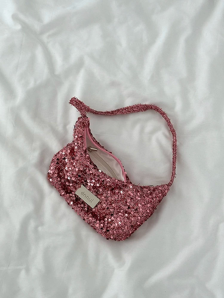 [cn | pre-order] ennui sequin hobo shoulder bag