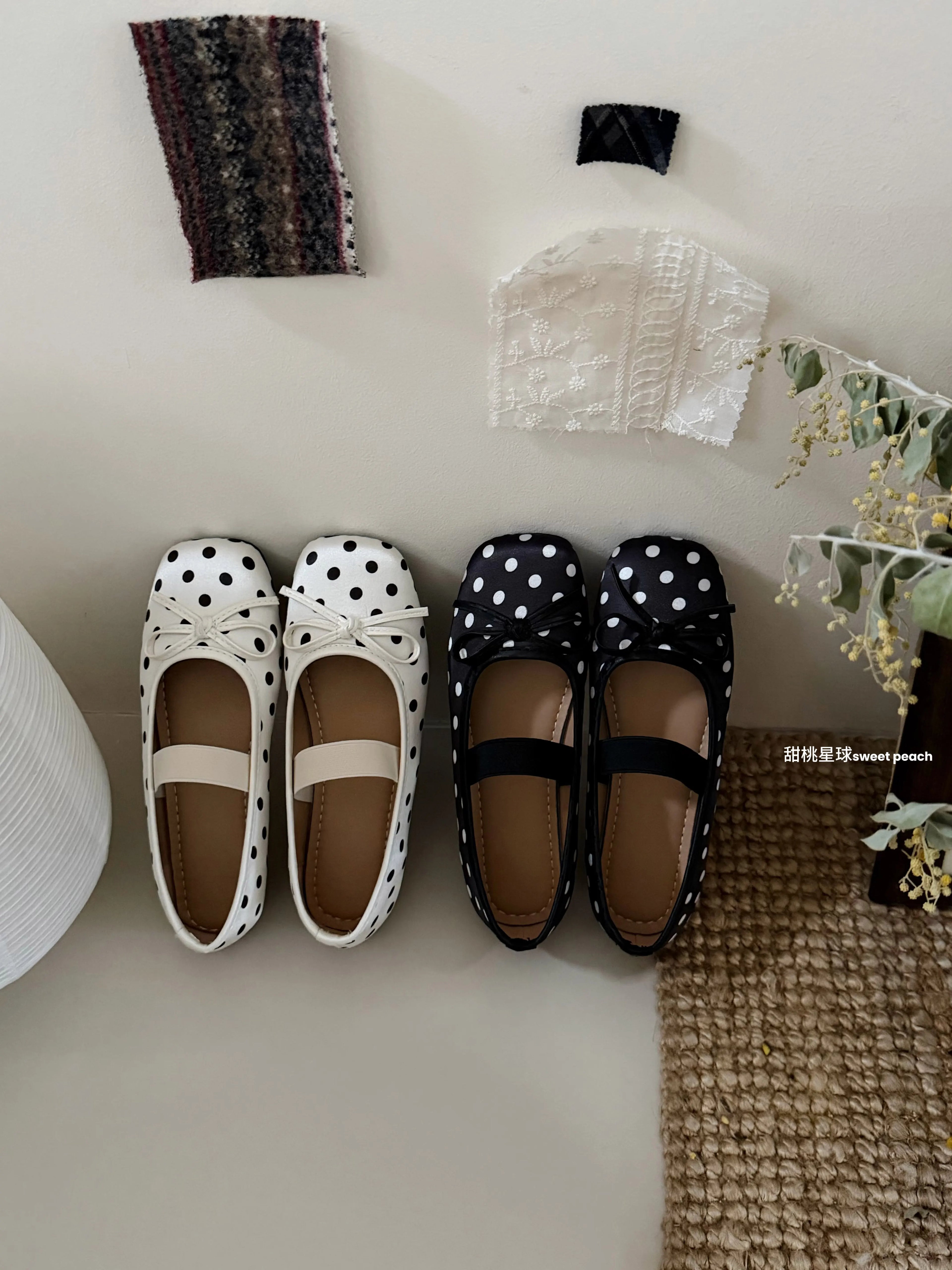 [cn | pre-order] polka dot mary janes shoes