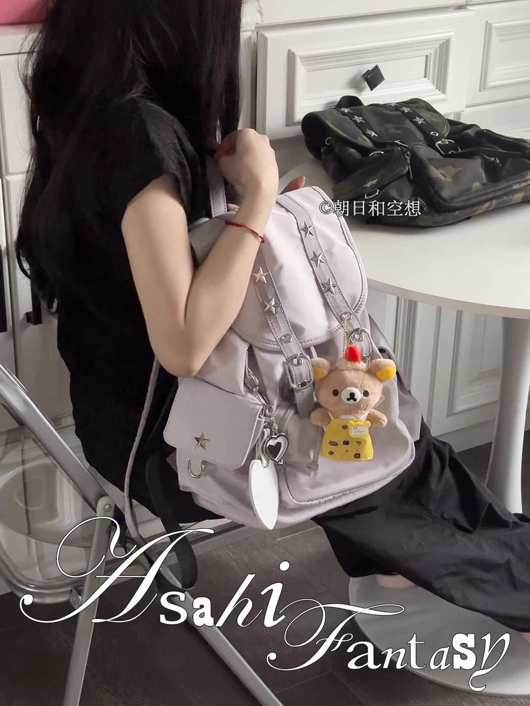 [cn | pre-order] asahi fantasy nylon canvas flap backpack
