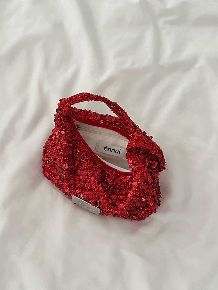 [cn | pre-order] ennui sequin hobo shoulder bag