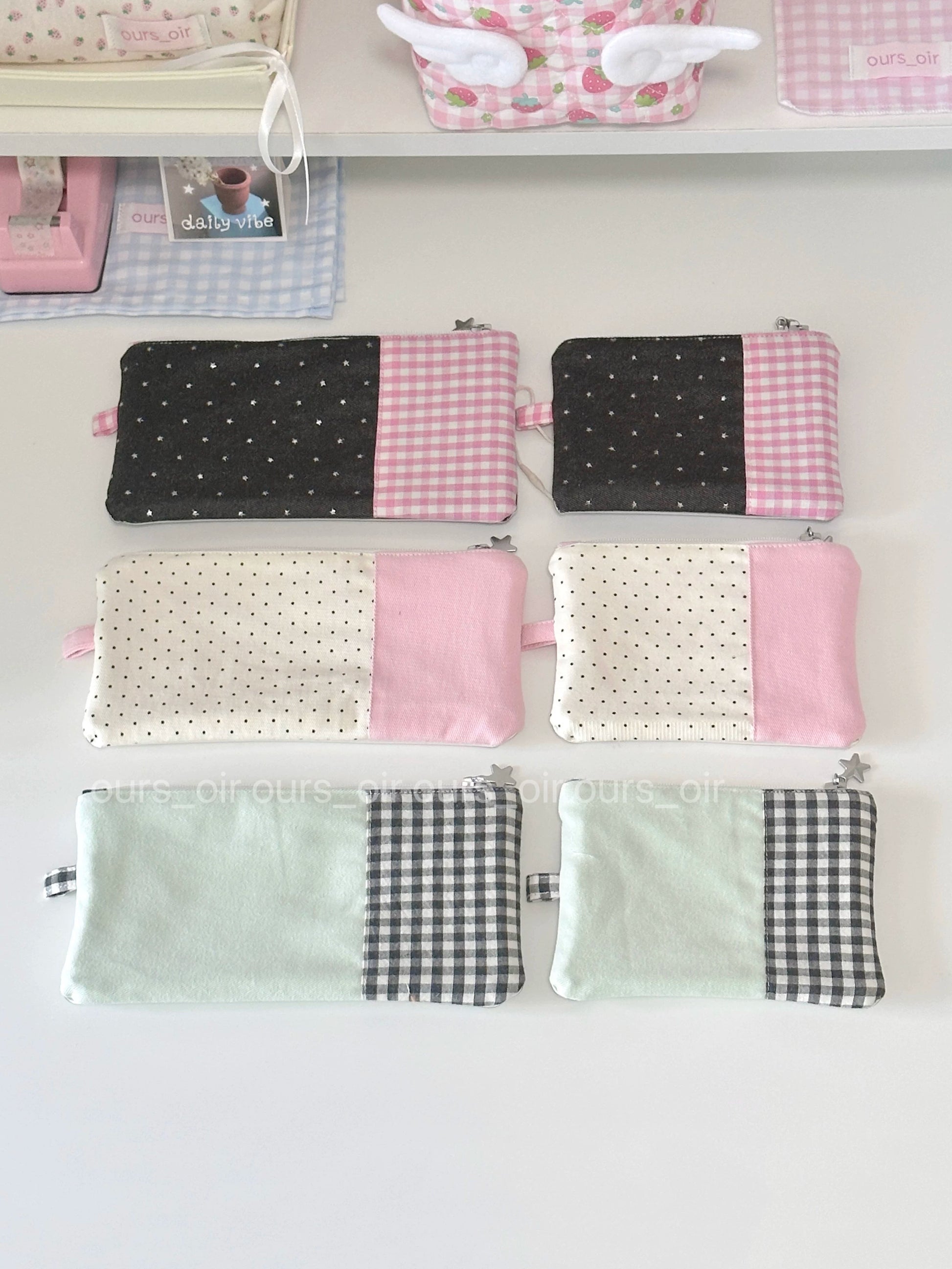 [cn | pre-order] ours_oir pattern pvc pouch