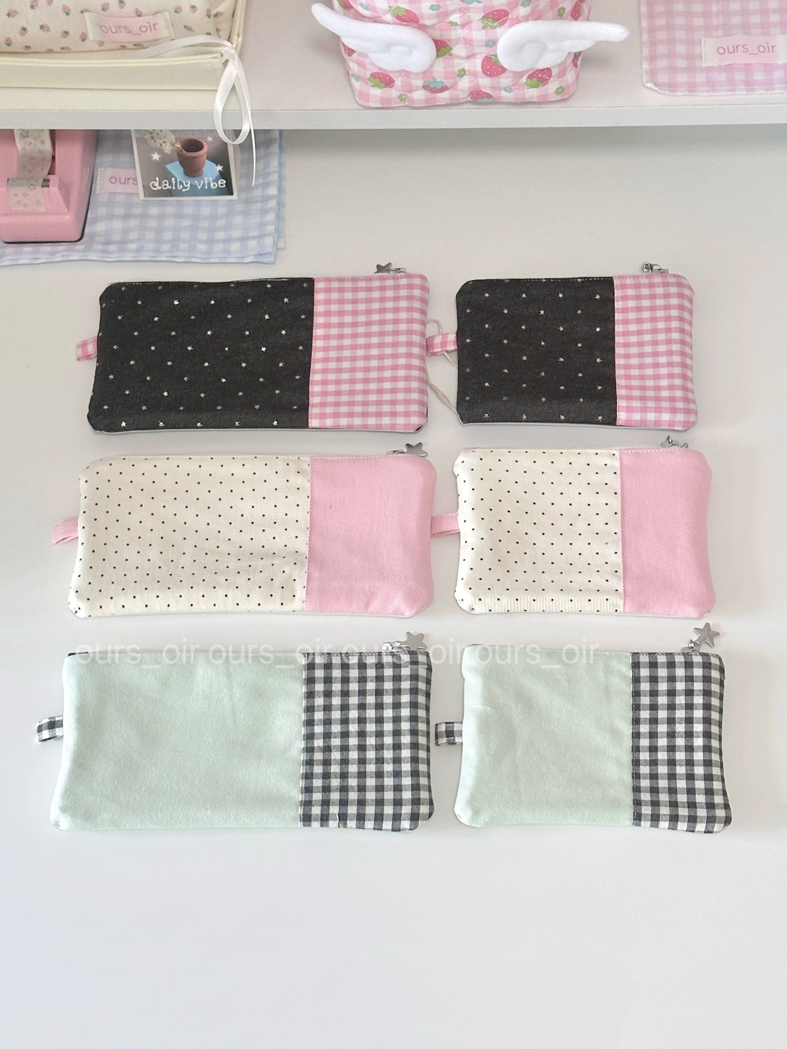 [cn | pre-order] ours_oir pattern pvc pouch