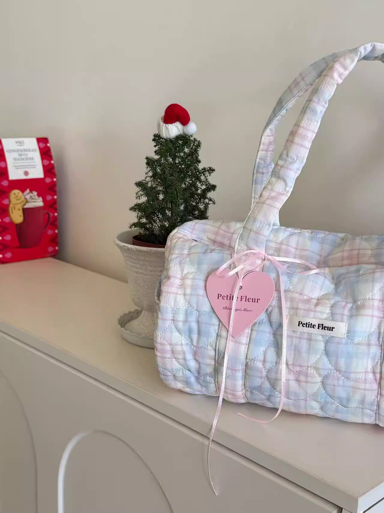 [cn | pre-order] petite fleur floral puff tote shoulder bag