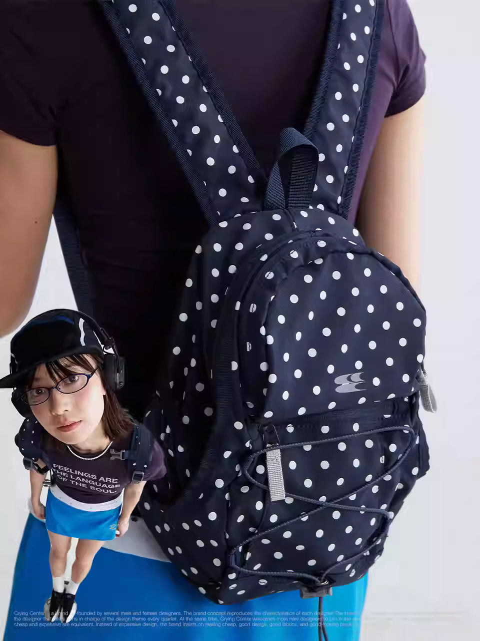 [cn | pre-order] crying center polka mini backpack