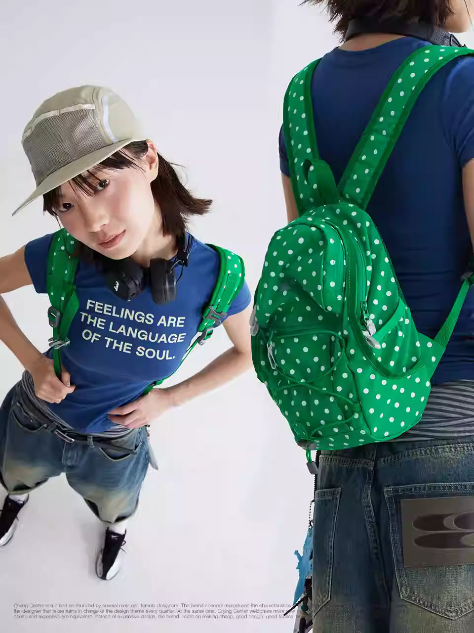 [cn | pre-order] crying center polka mini backpack