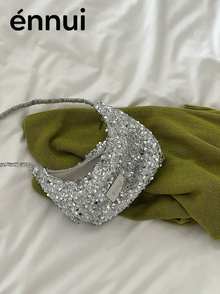 [cn | pre-order] ennui sequin hobo shoulder bag