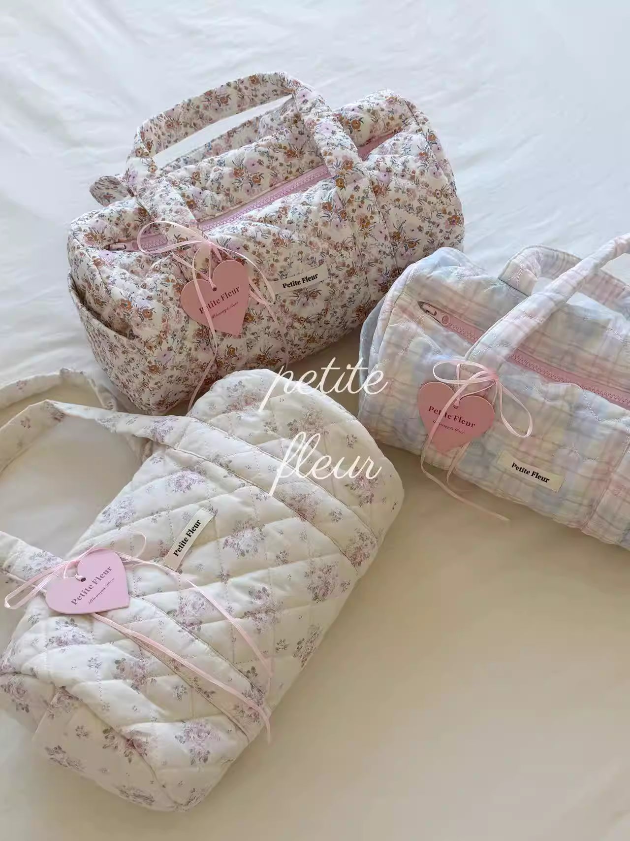 [cn | pre-order] petite fleur floral puff tote shoulder bag