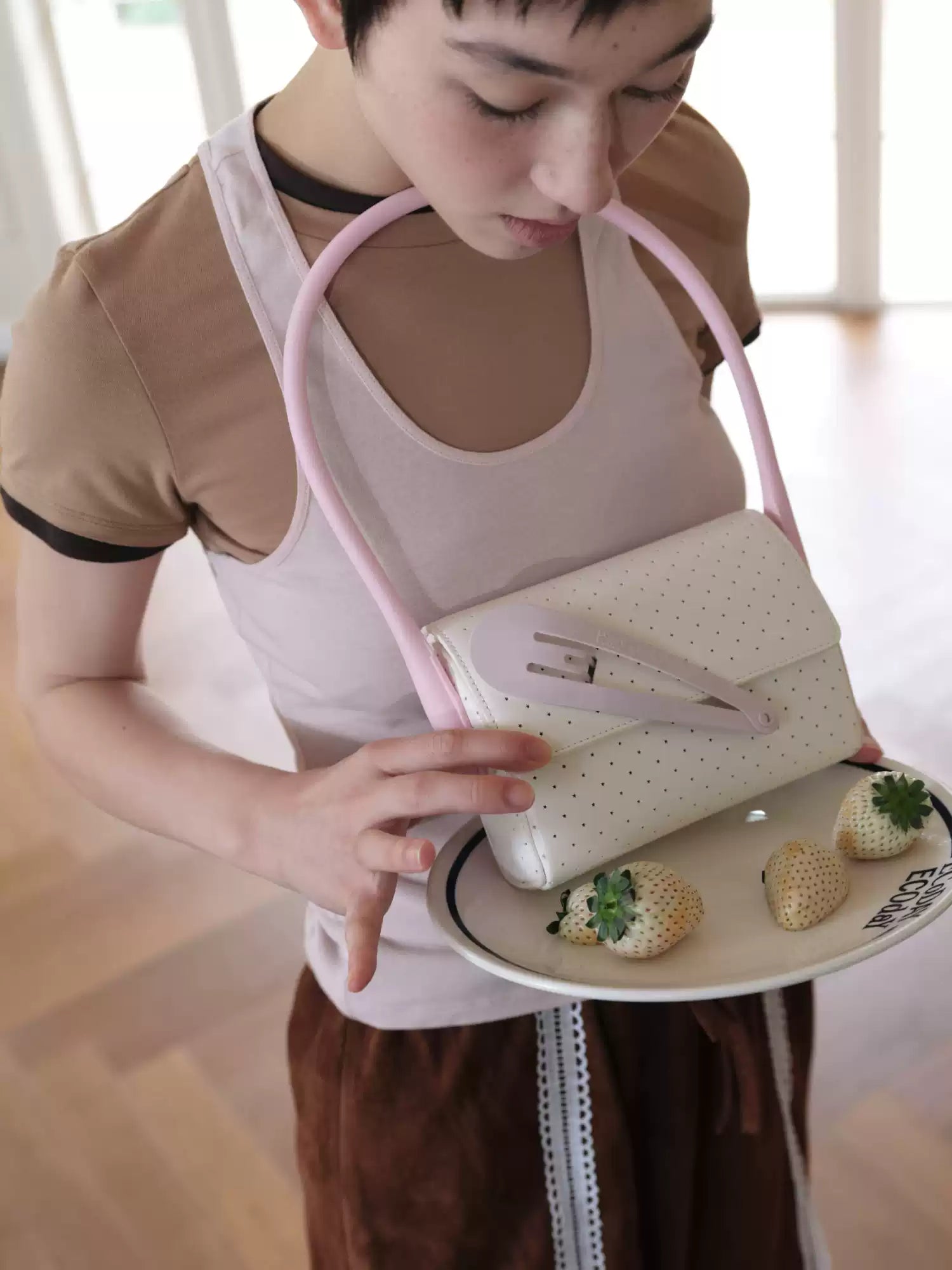 [cn | pre-order] ecoday x maelin polka hobo shoulder bag