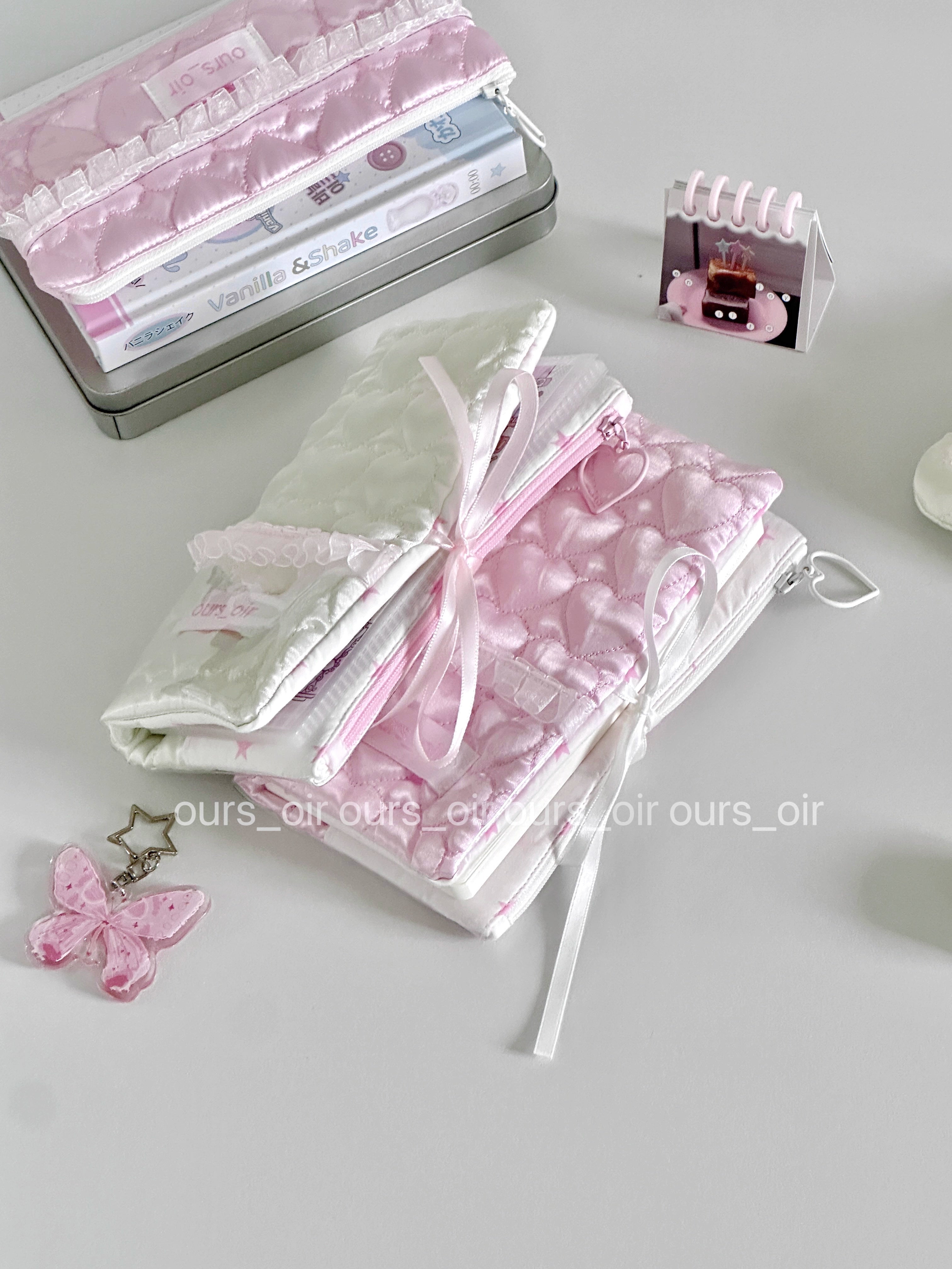 [cn | pre-order] ours_oir heart quilted puff a6 half binder