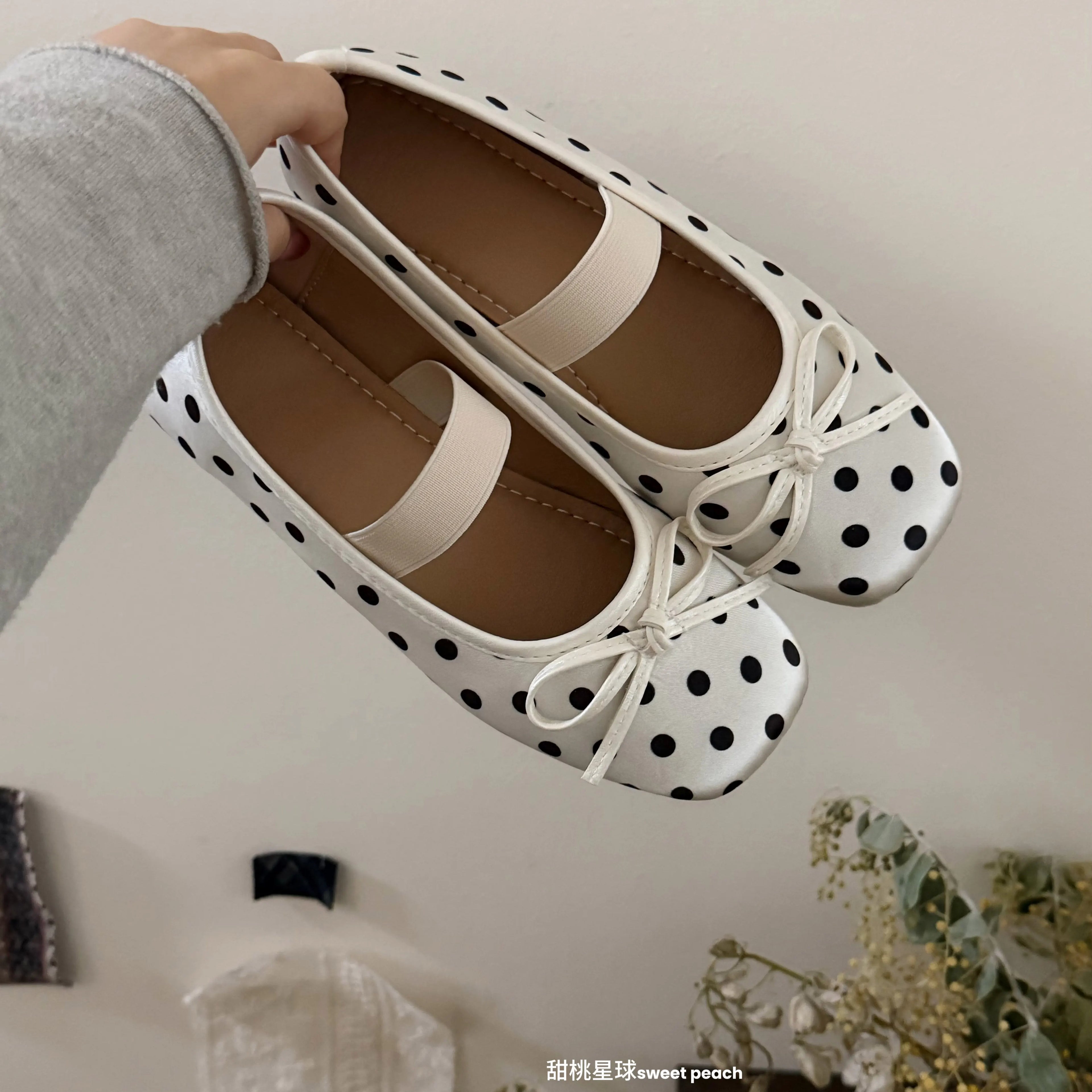 [cn | pre-order] polka dot mary janes shoes