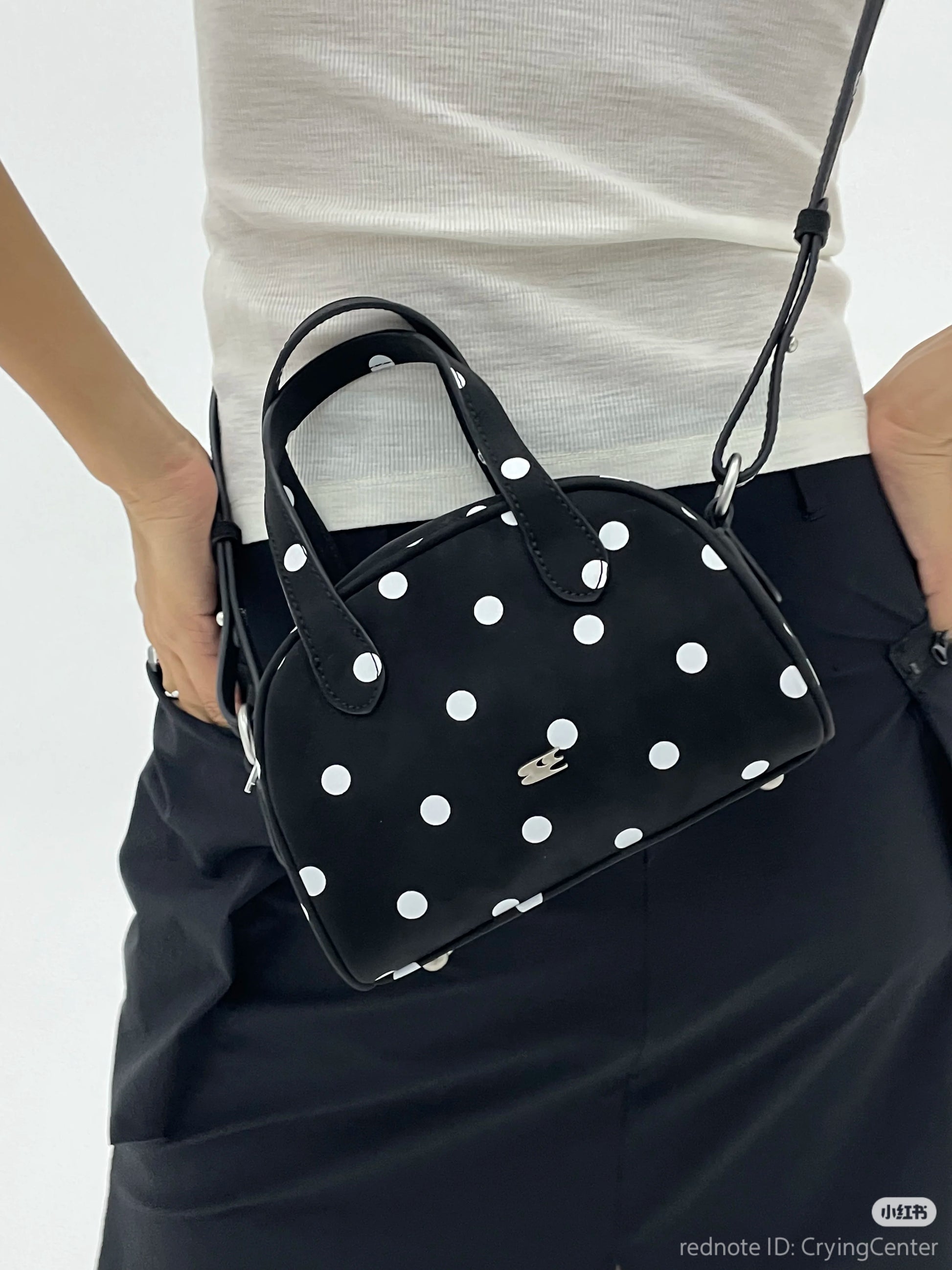 [cn | pre-order] crying center polka boston mini bag