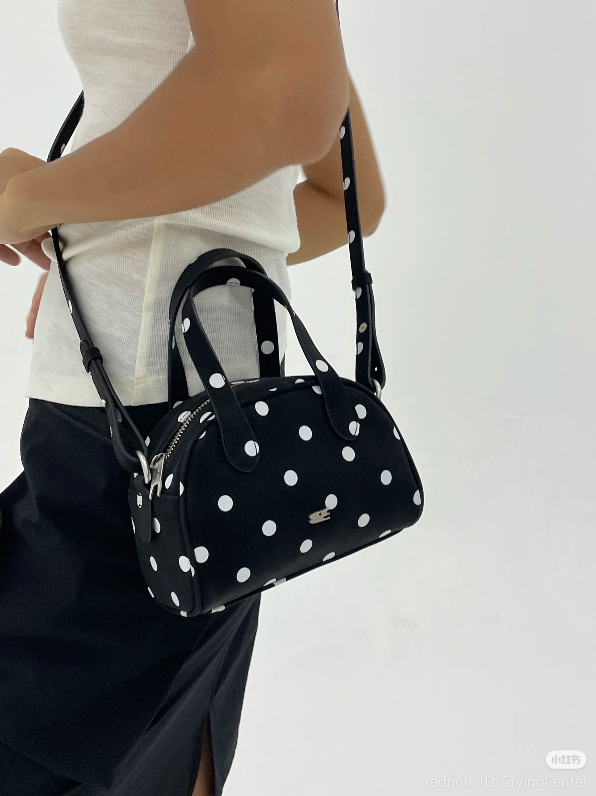 [cn | pre-order] crying center polka boston mini bag