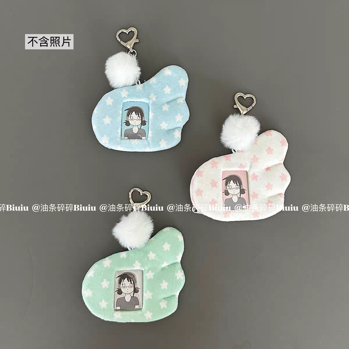 [cn | pre-order] polka angel wing photo holder keyring