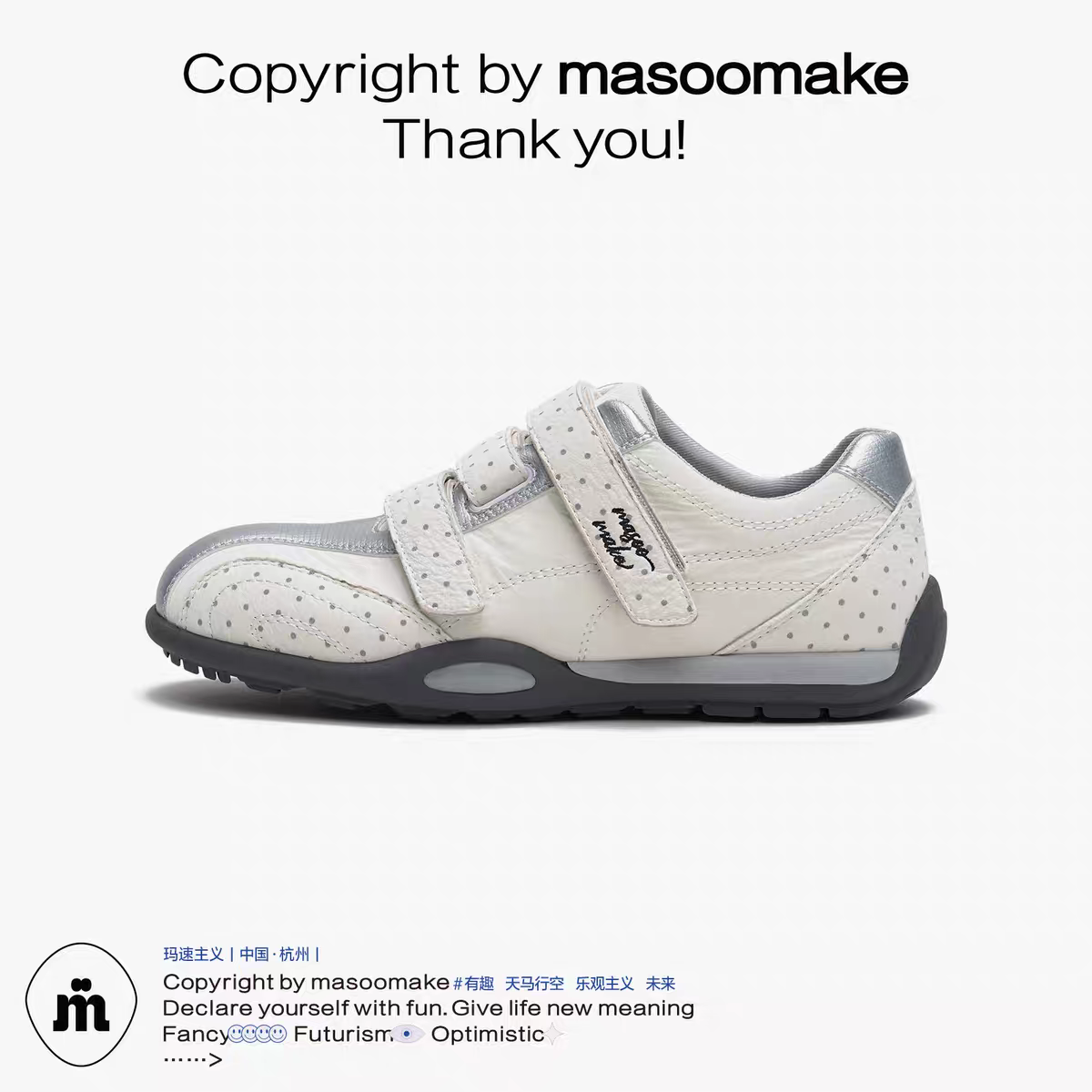[cn | pre-order] masoomake polka velcro sneakers